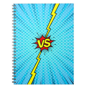 Cuaderno Libro de historietas versus fondo, estilo clásico 