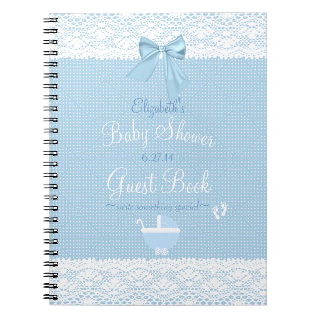 Cuaderno Libro de huésped bonito de Baby Shower del arco (Frente)