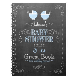 Cuaderno Libro de huésped de Baby Shower de la mirada de l