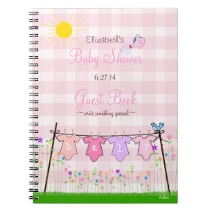 Cuaderno Libro de huésped de Baby Shower de las