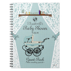 Cuaderno Libro de huésped de Baby Shower del cuarto de