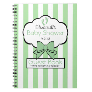 Cuaderno Libro de huésped rayado sabio de Baby Shower