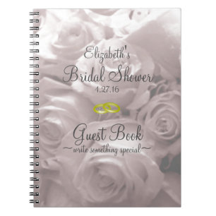 Cuaderno Libro de huésped Rosa-Nupcial de la ducha
