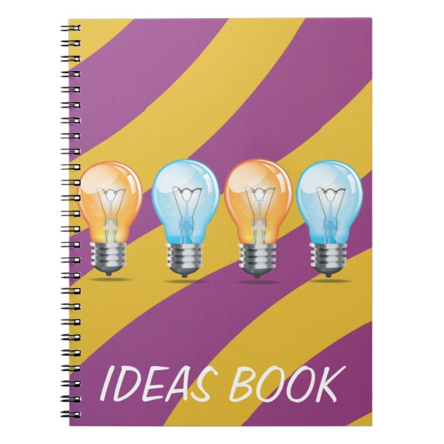 Cuaderno Libro de ideas de bombillas incandescentes (Frente)