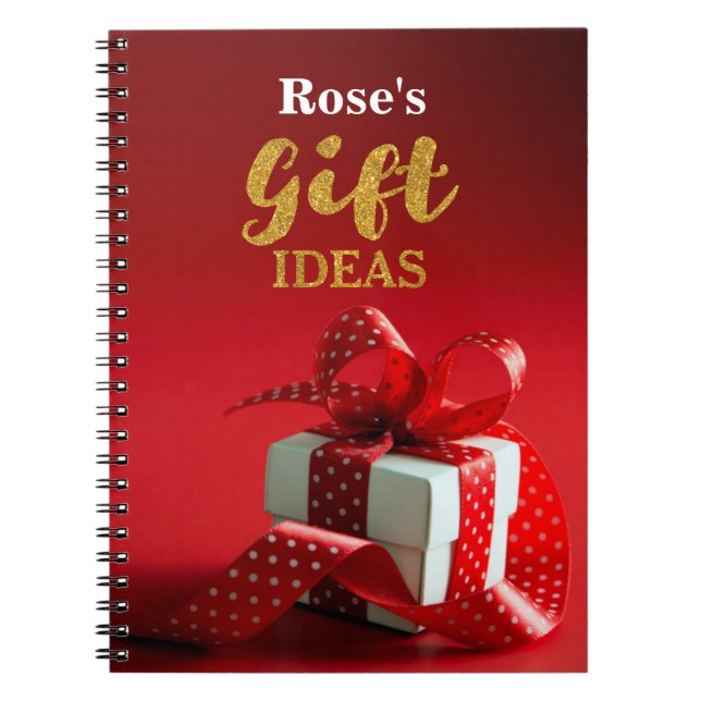 Cuaderno Libro de ideas de regalo personalizado (Frente)