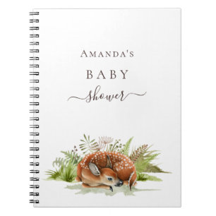 Cuaderno Libro de invitado bebé ducha leñadores animales ve