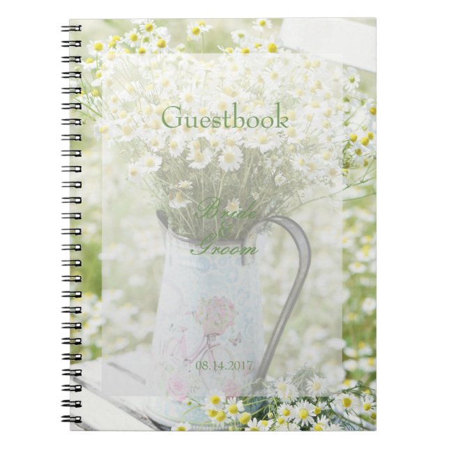 Cuaderno Libro de invitado de Summerfield Daisies Flower Bo (Frente)