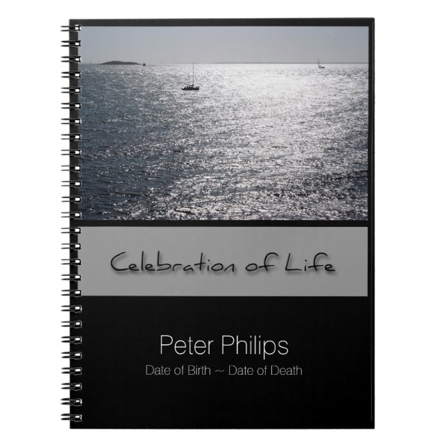 Cuaderno Libro de invitado Seascape Personalizado (Frente)
