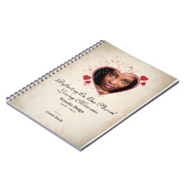 Cuaderno Libro de invitado sobre el corazón personalizado