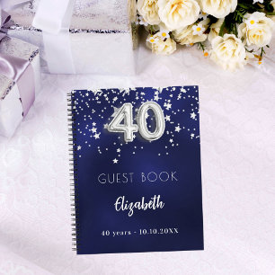 Cuaderno Libro de invitados 40 cumpleaños estrellas de plat