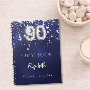 Cuaderno Libro de invitados 90 cumpleaños estrellas de plat