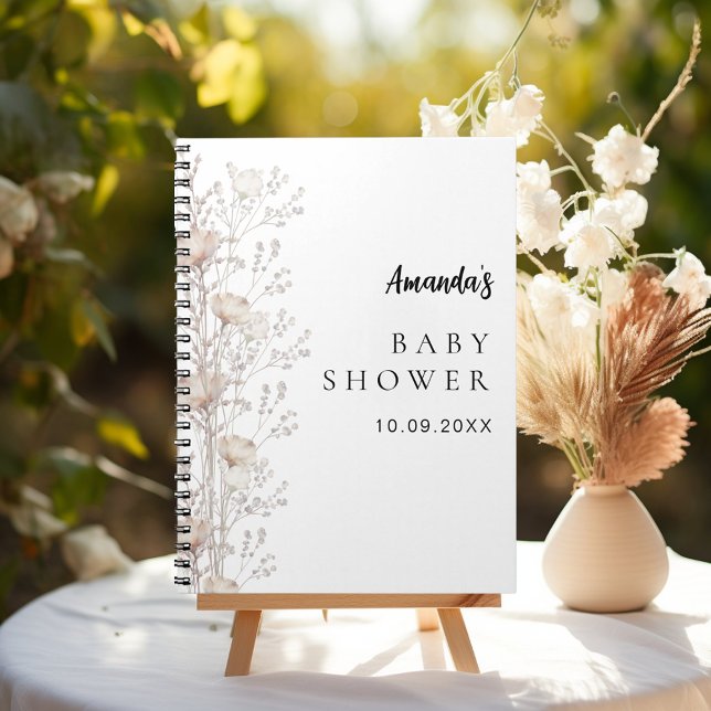 Cuaderno Libro de invitados baby ducha flores silvestres cr (Subido por el creador)