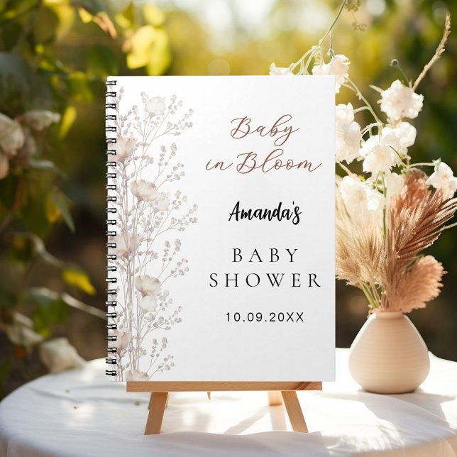 Cuaderno Libro de invitados baby ducha flores silvestres cr (Subido por el creador)
