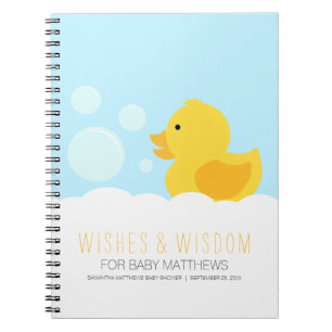 Cuaderno Libro de invitados Baby Shower Rubber Ducky