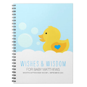 Cuaderno Libro de invitados Baby Shower Rubber Ducky Boy