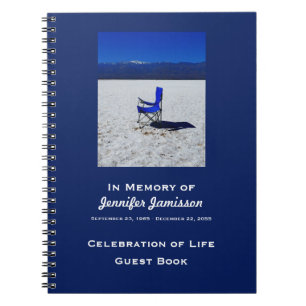 Cuaderno Libro de Invitados Celebración de la Vida Silla Az
