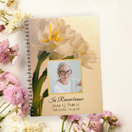 Cuaderno Libro de invitados conmemorativo del funeral White
