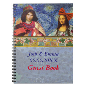 Cuaderno Libro de invitados de boda caprichosa Mona Lisa