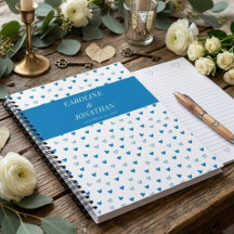 Libro de invitados de boda personalizado Corazones