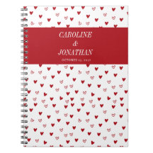 Libro de invitados de boda personalizado Corazones