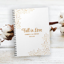 Cuaderno Libro de invitados de casamiento en otoño con bord