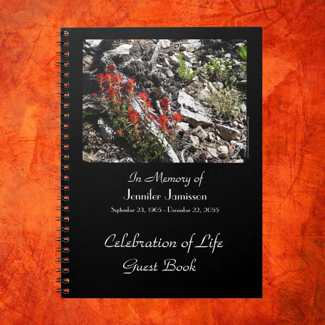Cuaderno Libro de invitados de celebración, espiral de flor (Subido por el creador)