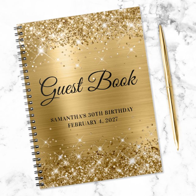Cuaderno Libro de invitados de cumpleaños 30 con papel de a (Subido por el creador)