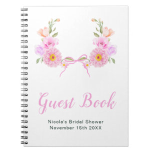 Cuaderno Libro de invitados de desayuno nupcial con cinta f