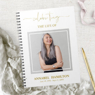 Cuaderno Libro de invitados de fotografía en un funeral sim