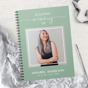 Cuaderno Libro de invitados de fotografía en un funeral sim
