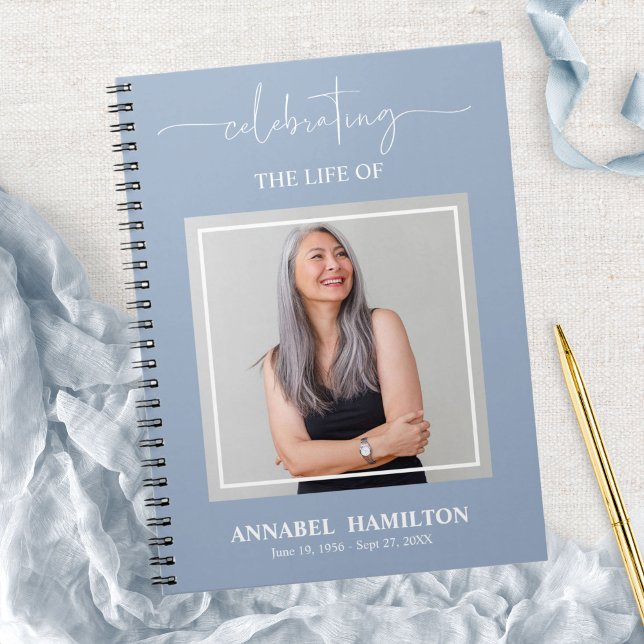 Cuaderno Libro de invitados de fotografía en un funeral sim (Subido por el creador)