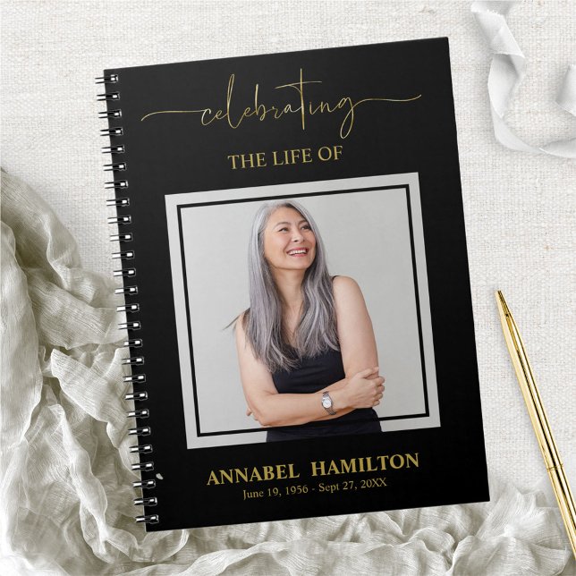 Cuaderno Libro de invitados de fotografía en un funeral sim (Subido por el creador)