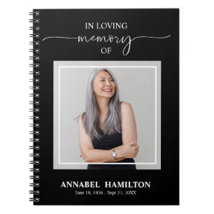 Cuaderno Libro de invitados de fotografía en un funeral sim