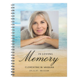 Cuaderno Libro de invitados de fotos de funeral con tema de