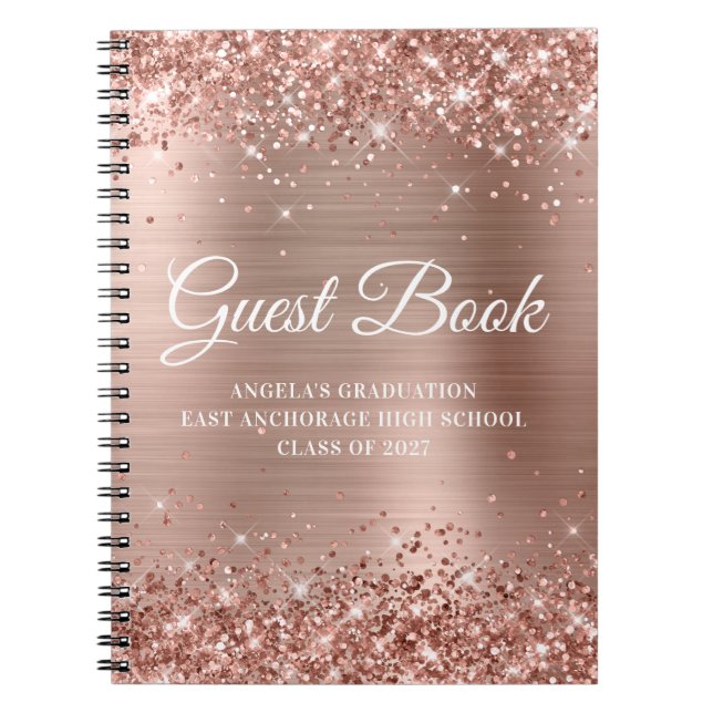 Cuaderno Libro de invitados de graduación de escuela secund (Frente)