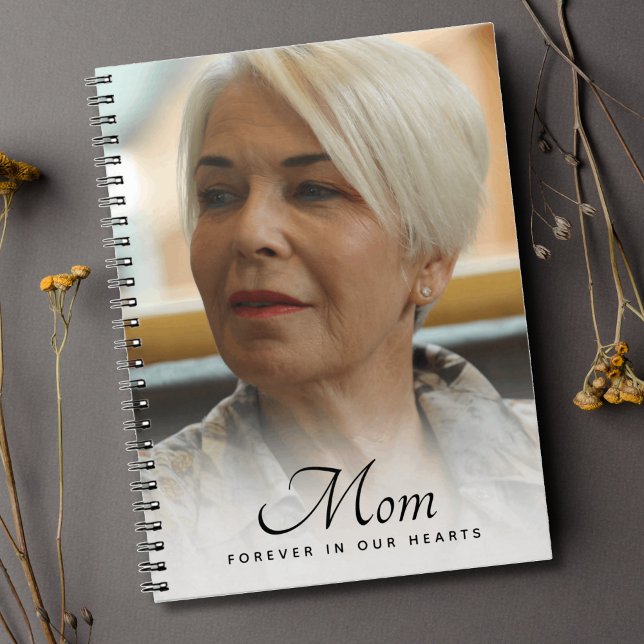 Cuaderno Libro de invitados de homenaje a la foto de mamá (Mom Photo Guest Book)