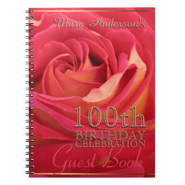 Cuaderno Libro de invitados de la celebración de cumpleaños (Frente)