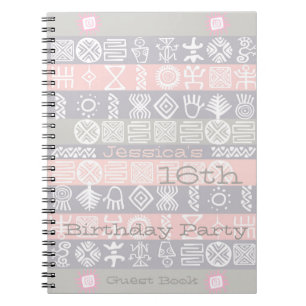 Cuaderno Libro de invitados de la fiesta de cumpleaños 16 d