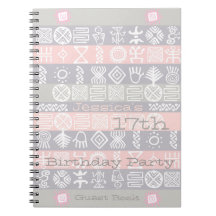 Libro de invitados de la fiesta de cumpleaños 17 d