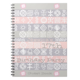 Cuaderno Libro de invitados de la fiesta de cumpleaños 17 d