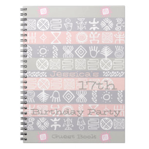 Cuaderno Libro de invitados de la fiesta de cumpleaños 17 d