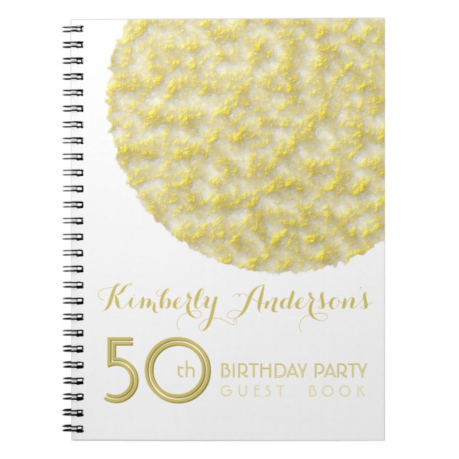 Cuaderno Libro de invitados de la fiesta de cumpleaños núme (Frente)