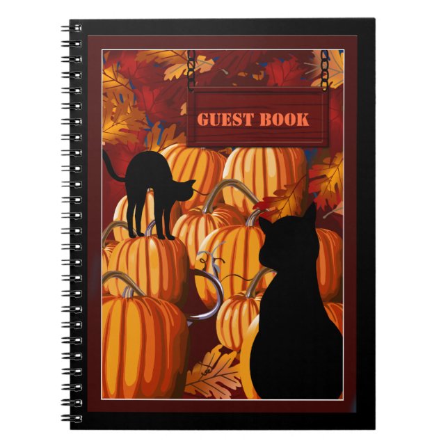 Cuaderno Libro de invitados de la fiesta de Halloween sobre (Frente)