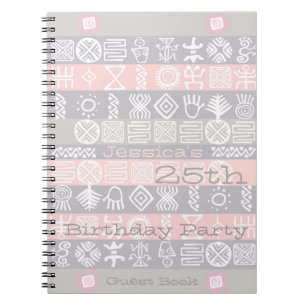 Cuaderno Libro de invitados de Personalizable de fiesta de 