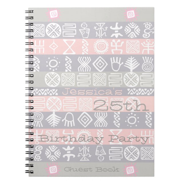 Cuaderno Libro de invitados de Personalizable de fiesta de  (Frente)