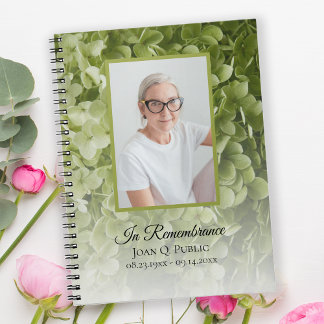 Cuaderno Libro de Invitados de Recuerdo de Funeral Floral d