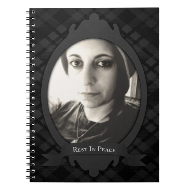 Cuaderno libro de invitados del funeral de descanso en paz (Frente)