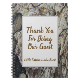 Cuaderno Libro de invitados Driftwood Grain Photo Rustic Wo