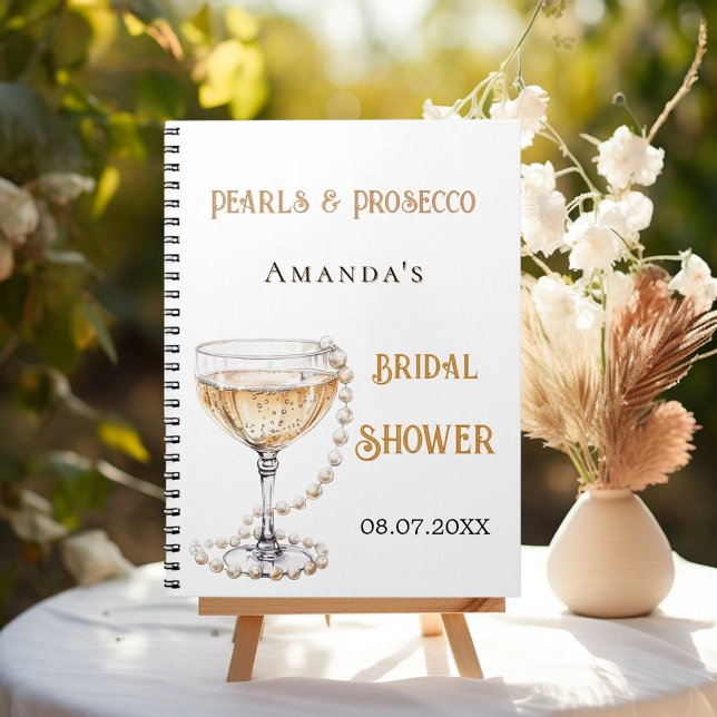 Cuaderno Libro de invitados ducha de novia perl prosecco (Subido por el creador)
