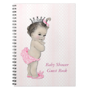 Cuaderno Libro de invitados para baby shower de la princesa